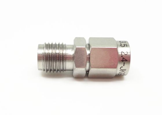 Stainless Steel RF Adapter 3.5mm Male To 2.4mm Female Millimeter Wave Adapters