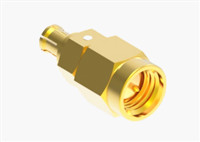 SMA Male to MCX Male RF Coaxial Adapter Brass Body Center Pin PTFE Dielectric 6GHz