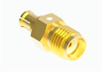 SMA Female To MCX Male RF Coaxial Adapter Gold Plated Brass 6GHz