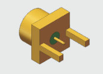 Gold Contact SMP Male Smooth Bore Microstrip Connector Through Hole Soldering PCB