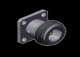 4 Hole Flange Mount N Type Female Jack RF Coaxial Connector Frequency Up to 11GHz