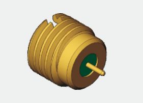 50Ω Hermetically Sealed SMPM Male Bulkhead RF Coaxial Connector 0.3MHz-40GHz 170V