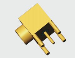 RA SMP Male Semi Detent Microstrip Connector For PCB Through Hole Solder Mounting