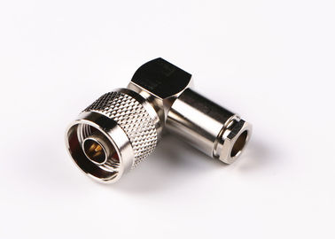 Nickel Plated TNC Female Right Angle Connector , TNC Coax Connector VSMR ≤1.3