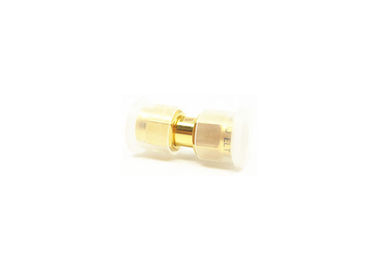 50 Ohm Brass RF Adapter SMA Straight Male to Male Coaxial Connector