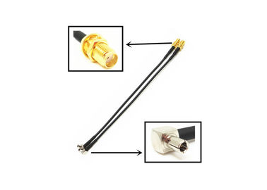 SMA Female Right Angle RF Cable Assemblies RG174/U Gold Plated