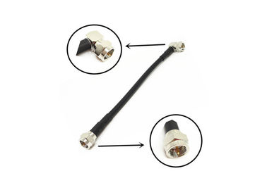 Gold Plated 75ohm F Male to Male Right Angle RF Cable Assemblies RG59