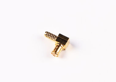 Straight MCX Cable Connector , MCX Coaxial Connector With Snap - On Coupling