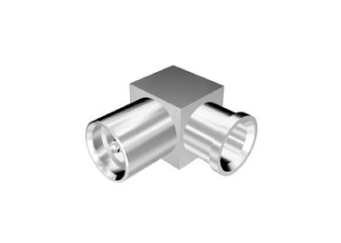 Right Angle MMCX Female Connector , Micro Miniature RF Connectors Compact Size