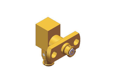 Brass Right Angle 2 Holes Flange Mount SMP Female to Female Adapter