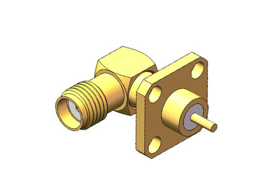 Right Angle Gold Plated 18GHz 50 Ohm SMA RF Connector