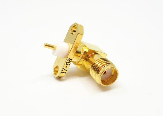 Gold Plating Brass 50Ω SMA Female Right Angle Connector
