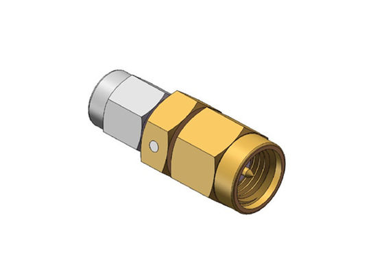 Brass Gold Plated SMA Male To SSMA Male Adapter
