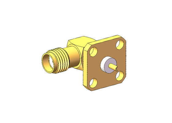 18GHz Gold Plated Right Angle SMA RF Connector