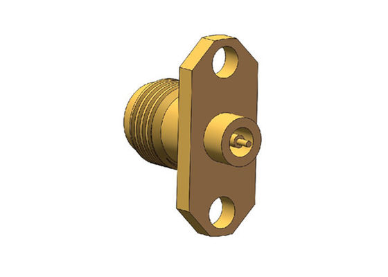 Brass Gold Plated Female 2.4mm Miniature Rf Connectors