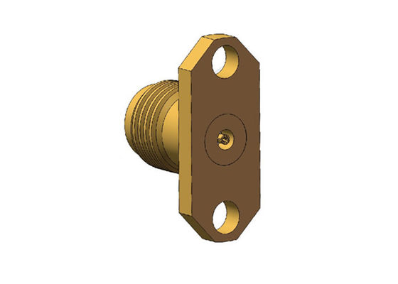 High Frequency 2 Holes Flange Mount 2.4mm RF Connector