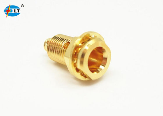 Gold Plated MCX RF Connector Female Socket Bulkhead Panel Mount Coaxial Connector