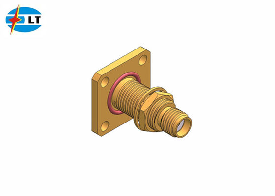 Flange Bulkhead Mount Sma Female To Female Adapter RF Coaxial Connector