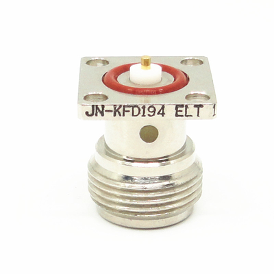 DC~11GHz 4 Hole Flange RF N Connector Nickel Plated