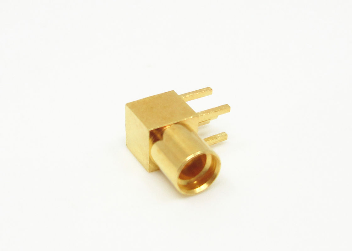 Crimp Bulkhead MMCX Right Angle Connector Micro Coax Connector Straight