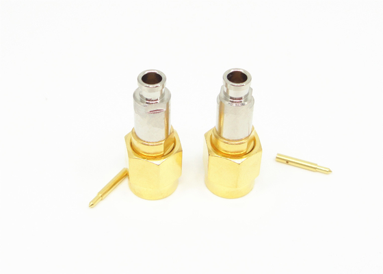 21.1mm Straight SMA Cable Connectors Male Nut Mounting For Cable SFF-50-1.5-1 RG316