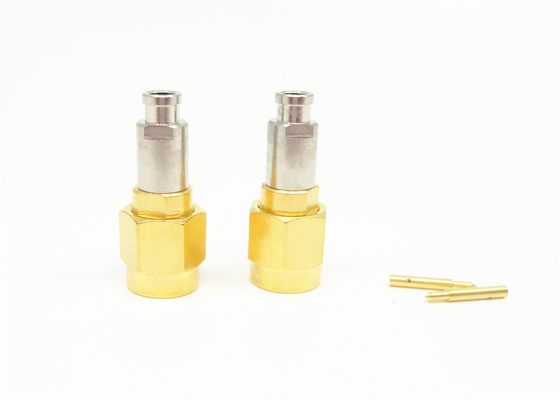 21.1mm Straight SMA Cable Connectors Male Nut Mounting For Cable SFF-50-1.5-1 RG316