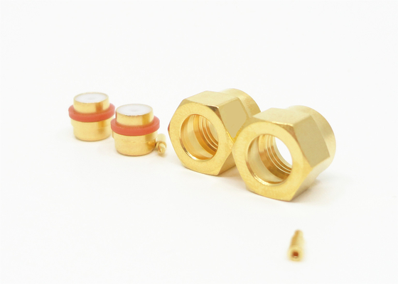 ROHS SMA Male Brass Mini SMA 50 Ohm RF Connector For 2# Simi Rigid / Flexible Cable