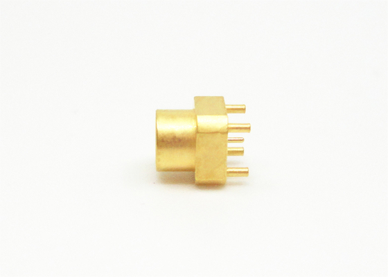 Mini SMP Series Male RF Connector Pin Header PCB Mount Full Detent 4 Short Legs