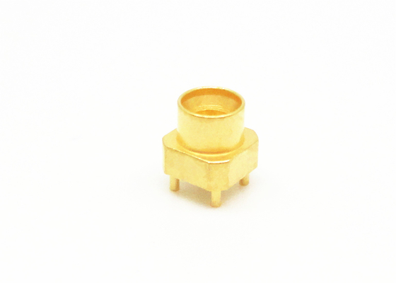 Mini SMP Series Male RF Connector Pin Header PCB Mount Full Detent 4 Short Legs