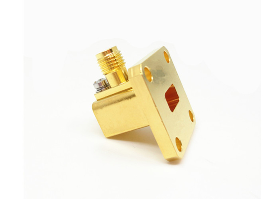 K2.92mm WR34 BJ260 Waveguide To Coaxial Adapter Female 21.7GHz - 33GHz K/BJ260-KF8