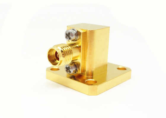 K2.92mm WR34 BJ260 Waveguide To Coaxial Adapter Female 21.7GHz - 33GHz K/BJ260-KF8