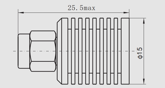 Brass SMA Male RF Coaxial Termination 5 Watts  DC - 18GHz