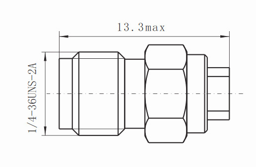 Female SS Material 2.92 Mm K Connector 2# Semi Rigid/Flexible Cable Use