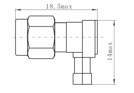 Male Right Angle Stainless Steel K 2.92mm RF Coaxial Connector for CXN3506/MF108A Cable