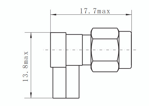 K Type 2.92mm MF30A Cable Male Right Angle Coaxial Connectors SMK Precision