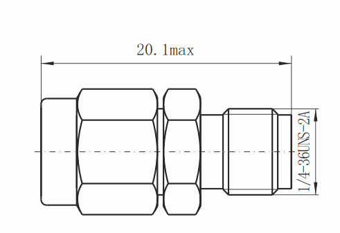 Male to Female RF Adapter K2.92mm Stainless Steel Material Connector