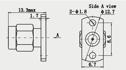 2.92mm Recommended Male Microwave Connector RF Plated Brass Connector