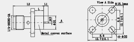 18GHz Gold Plated Jack Hermetically Sealed SMA RF Connector