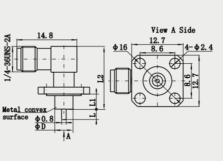 18GHz Right Angle Female SMA RF Connector SMA Electrical RF Connector