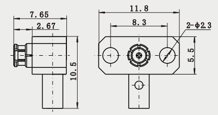 Solder Attachment RA SMP Limited Detent PCB Male Connector Surface Mount