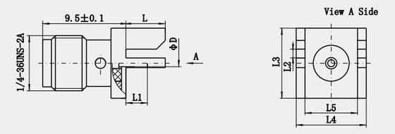 DC to 18GHz PCB Mount SMA RF Connector Female Jack Solder