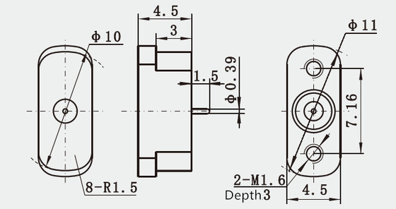 Male SMP RF Connector Plug Hermeticity Limited Detent Interface