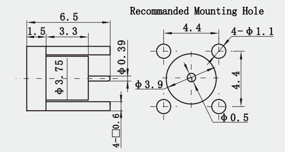 DC 40GHz SMP Male PCB Mount RF Connector Plug With 4 Legs CE ROHS Certificate