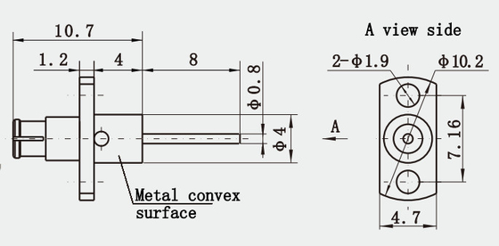 SMP Female RF Connector 2 Hole Flange And Long Microstrip Socket Precision Reliability