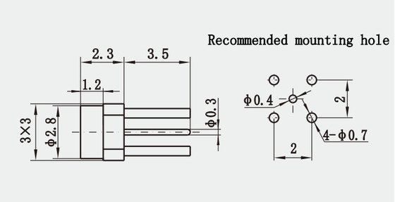 Low Loss SMPM Male PCB Mount RF Plug Connector with Long Legs Microstrip