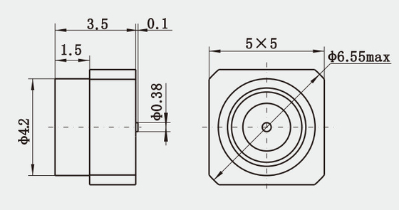 Male PCB Mount Limited Detent RF Connector Plug SMP Hermetically Sealed