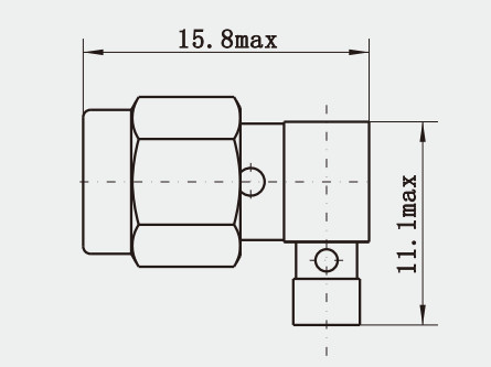 Male SMA RF Connector Right Angle Stainless Steel RF Connector