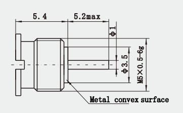 MCX Female Bulkhead Mount Gold Plated RF Connector With Long Microstrip