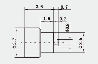 Straight Bondable Limited Detent RF Connector SMP Hermetically Sealed Male Connector