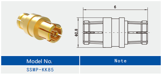 Optimal Signal Reliability Brass SSMP Female to Female Gold Plated Straight RF Connector Adapter